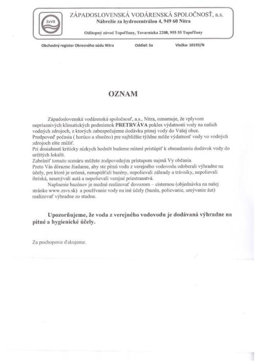 oznam